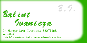 balint ivanicza business card